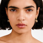 AIR earrings gold-plated short