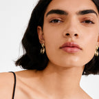 AIR earrings gold-plated short