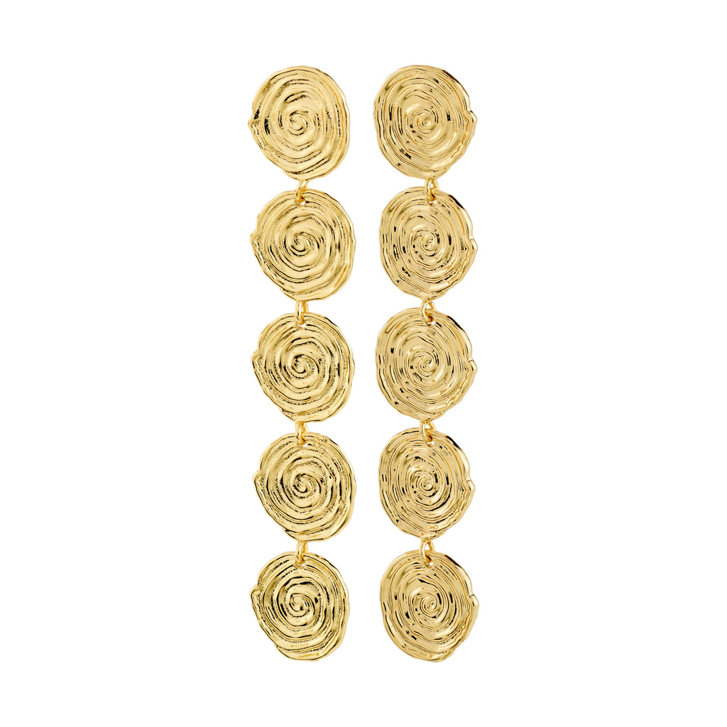 AIR earrings gold-plated Long