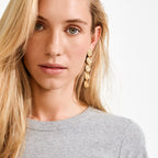 AIR earrings gold-plated Long