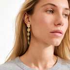 AIR earrings gold-plated Long