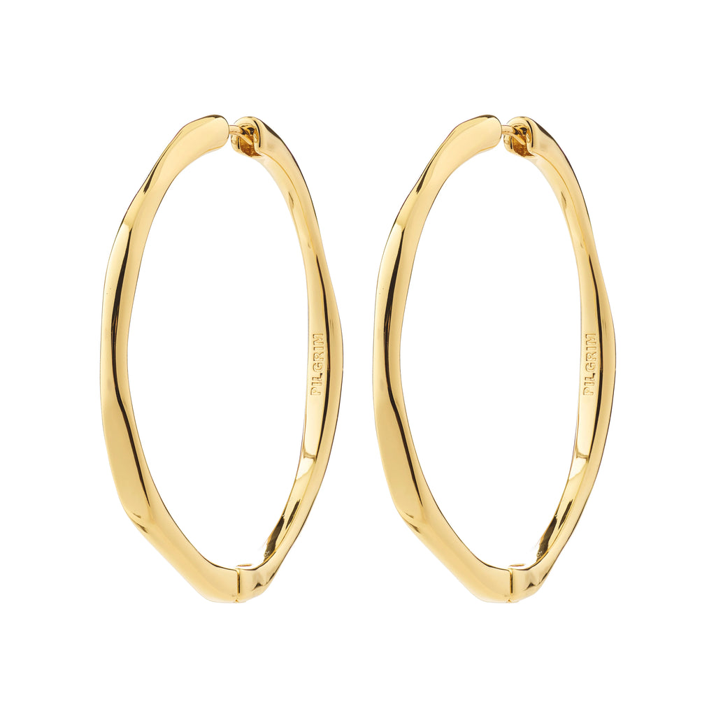 PRESENCE hoop earrings gold-plated
