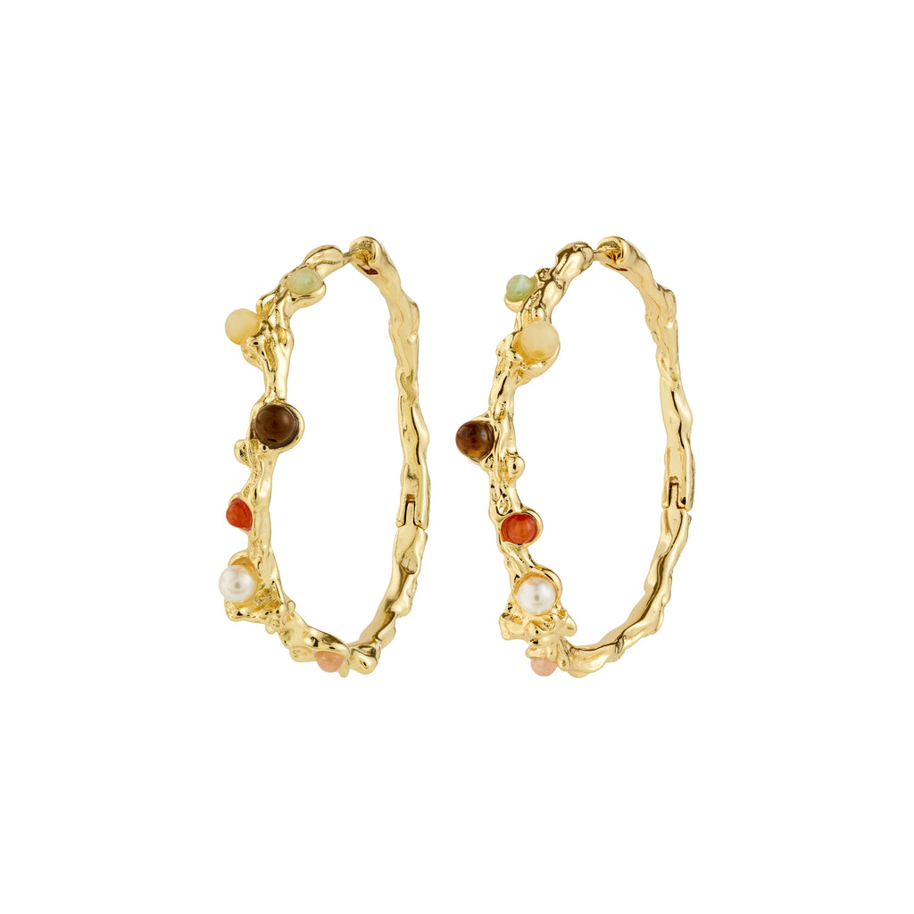 IRIS hoop earrings gold-plated Large