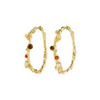 IRIS hoop earrings gold-plated Large