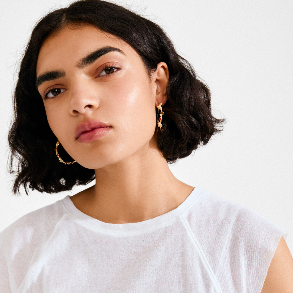IRIS hoop earrings gold-plated Large