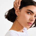 IRIS hoop earrings gold-plated Large