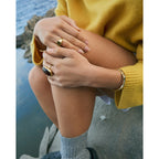 STILL ring gold-plated/brown