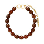 STILL necklace gold-plated/brown