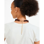 STILL necklace gold-plated/brown