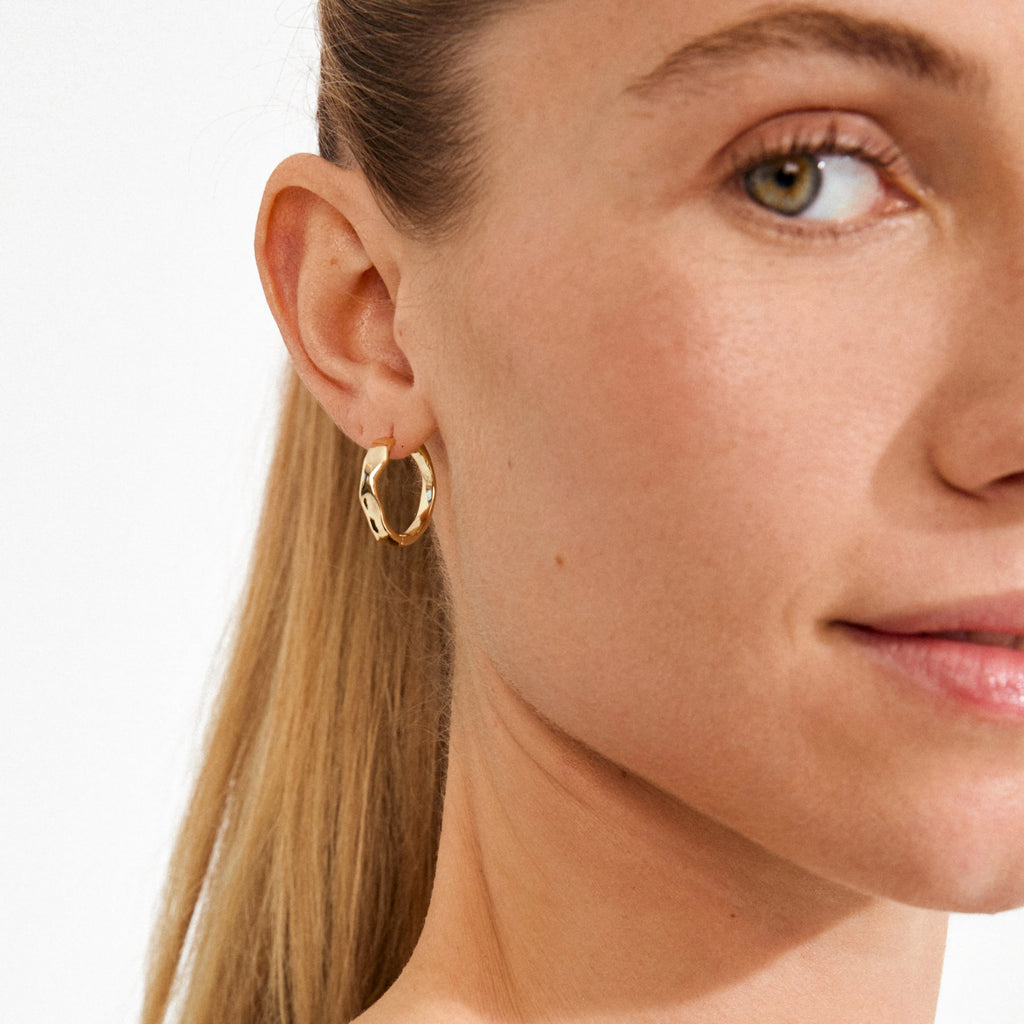 EMBER hoop earrings gold-plated Medium