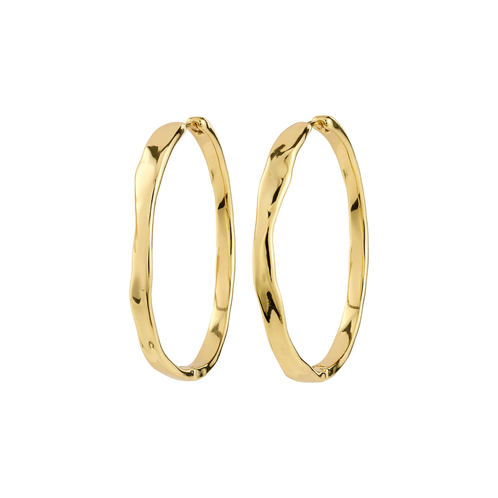 EMBER hoop earrings gold-plated Large