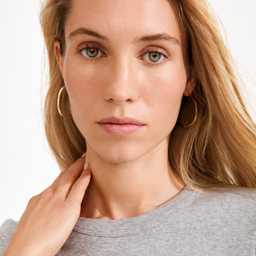 EMBER hoop earrings gold-plated Large