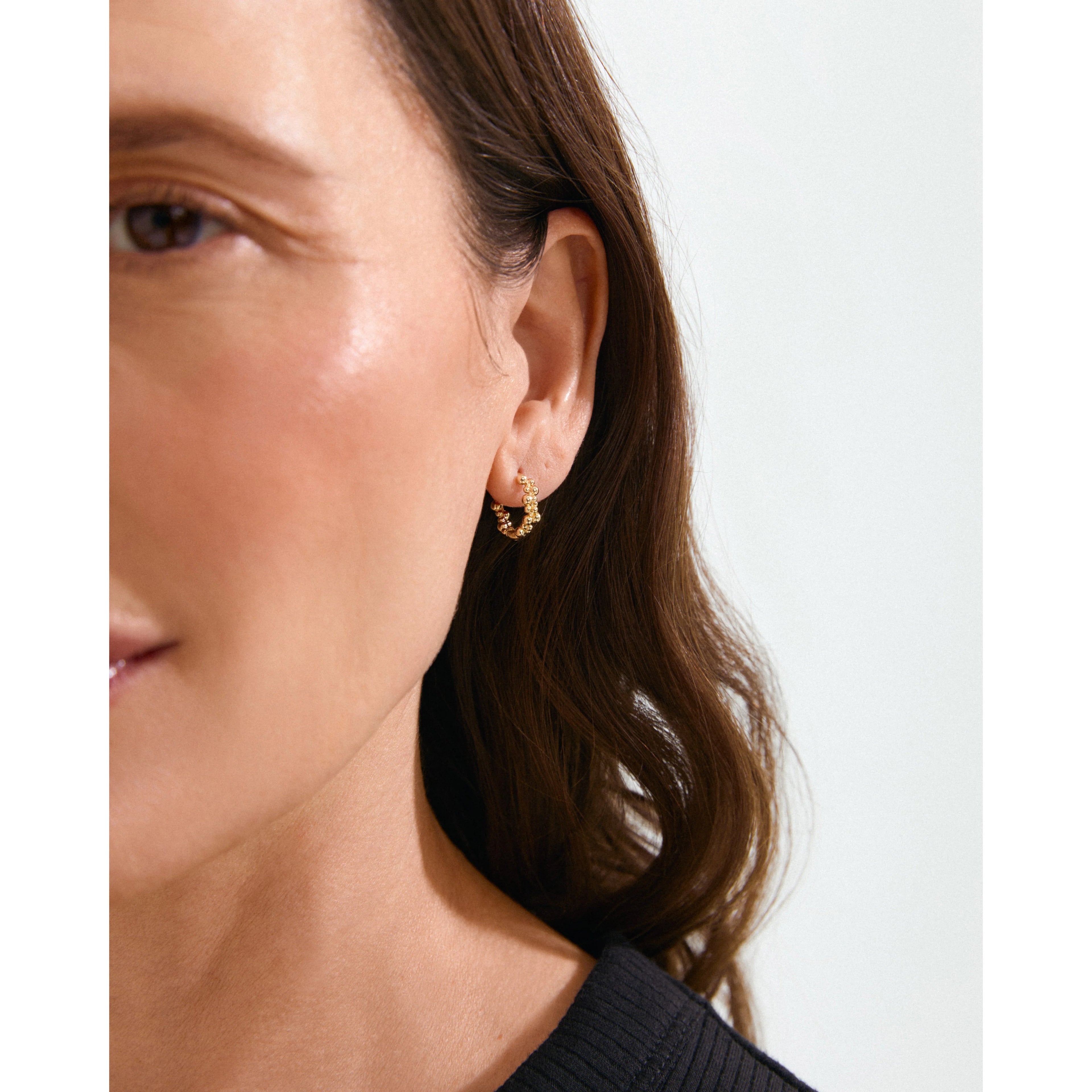 Solidarity small bubbles hoop earrings