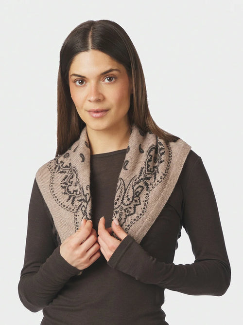 Adelina Paisley Knit Scarf