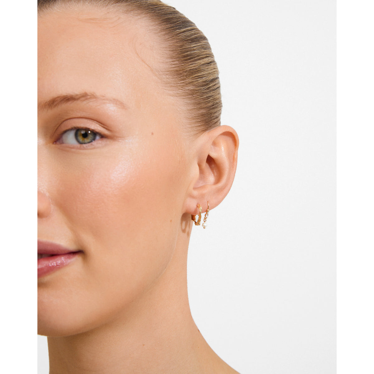 MORIN earrings 2-in-1 set, gold-plated