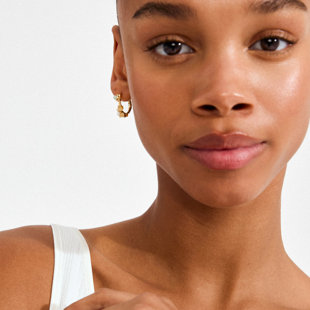 IRIS hoop earrings gold-plated Small