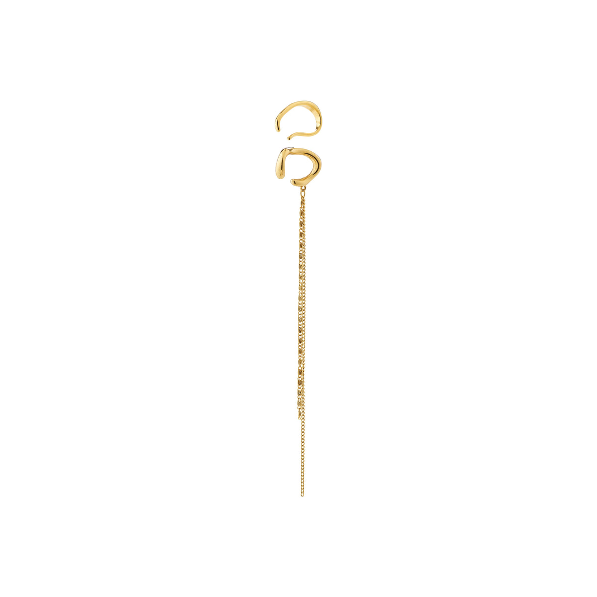 EVON ear cuff, 2-in-1 set, gold-plated