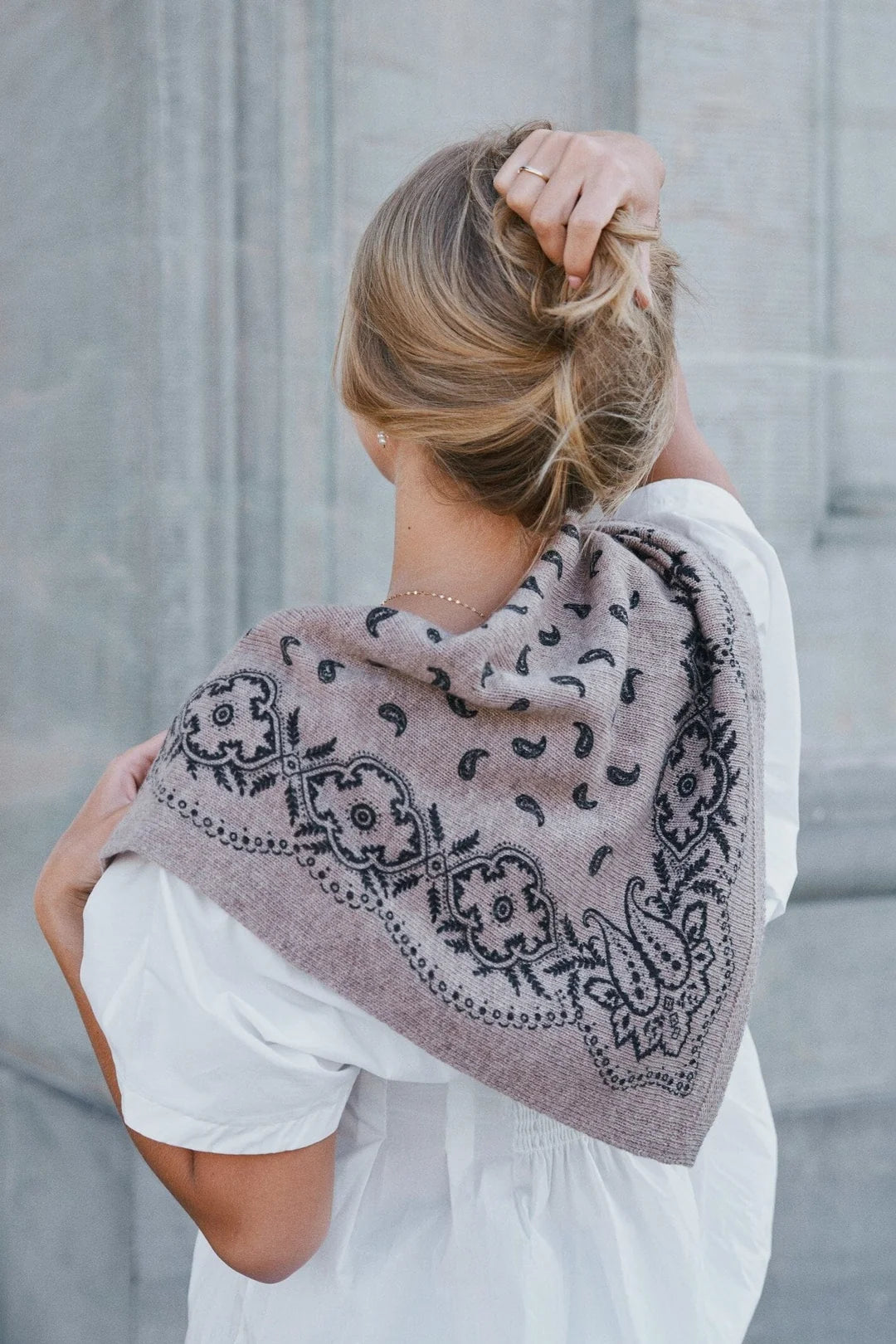 Adelina Paisley Knit Scarf