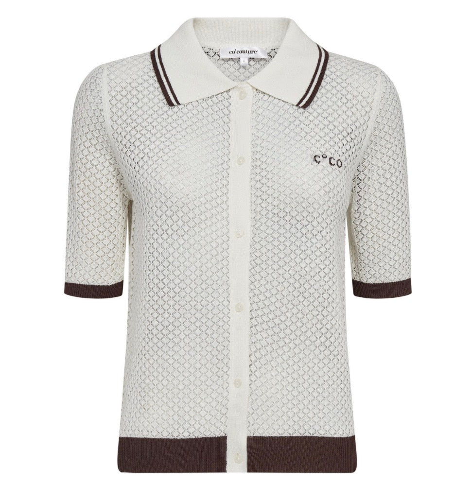LueCC pointelle SS Cardigan