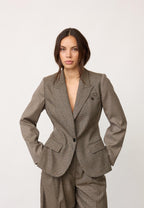 VeyaCC Check Fitted Blazer