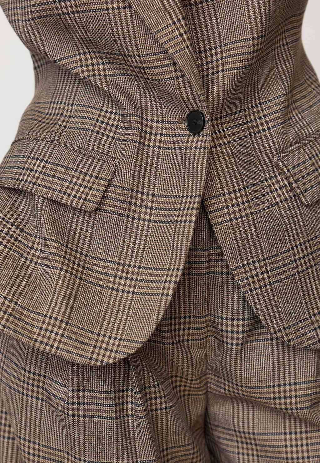 VeyaCC Check Fitted Blazer