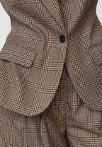 VeyaCC Check Fitted Blazer