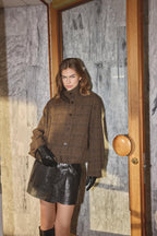 Olva Check Balloon Jacket