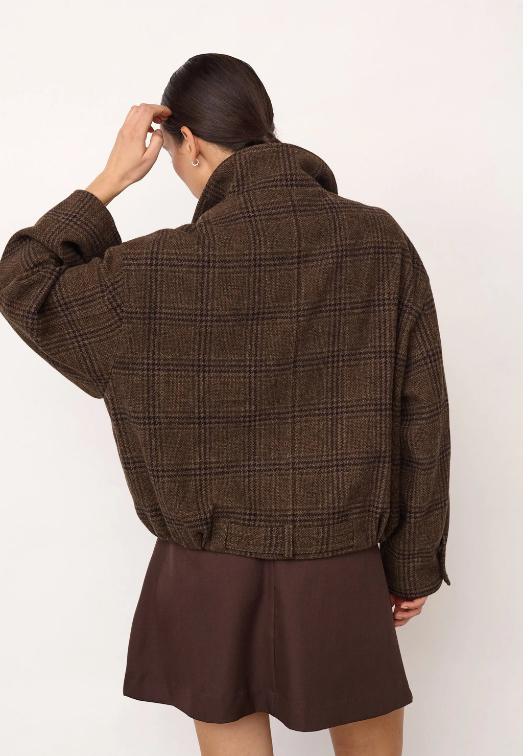 Olva Check Balloon Jacket