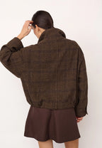 Olva Check Balloon Jacket