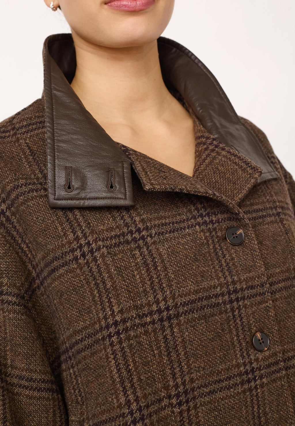 Olva Check Balloon Jacket