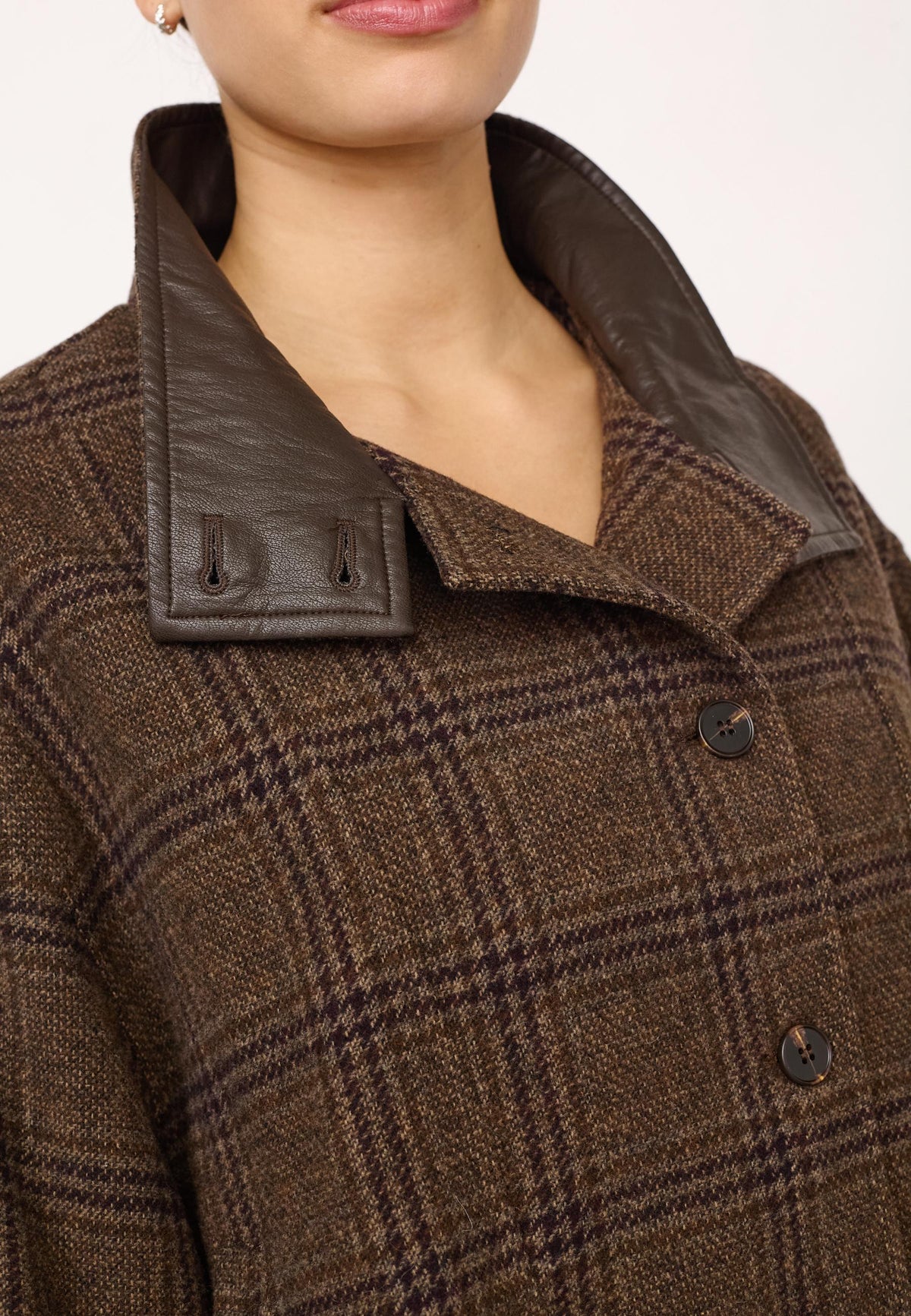 Olva Check Balloon Jacket