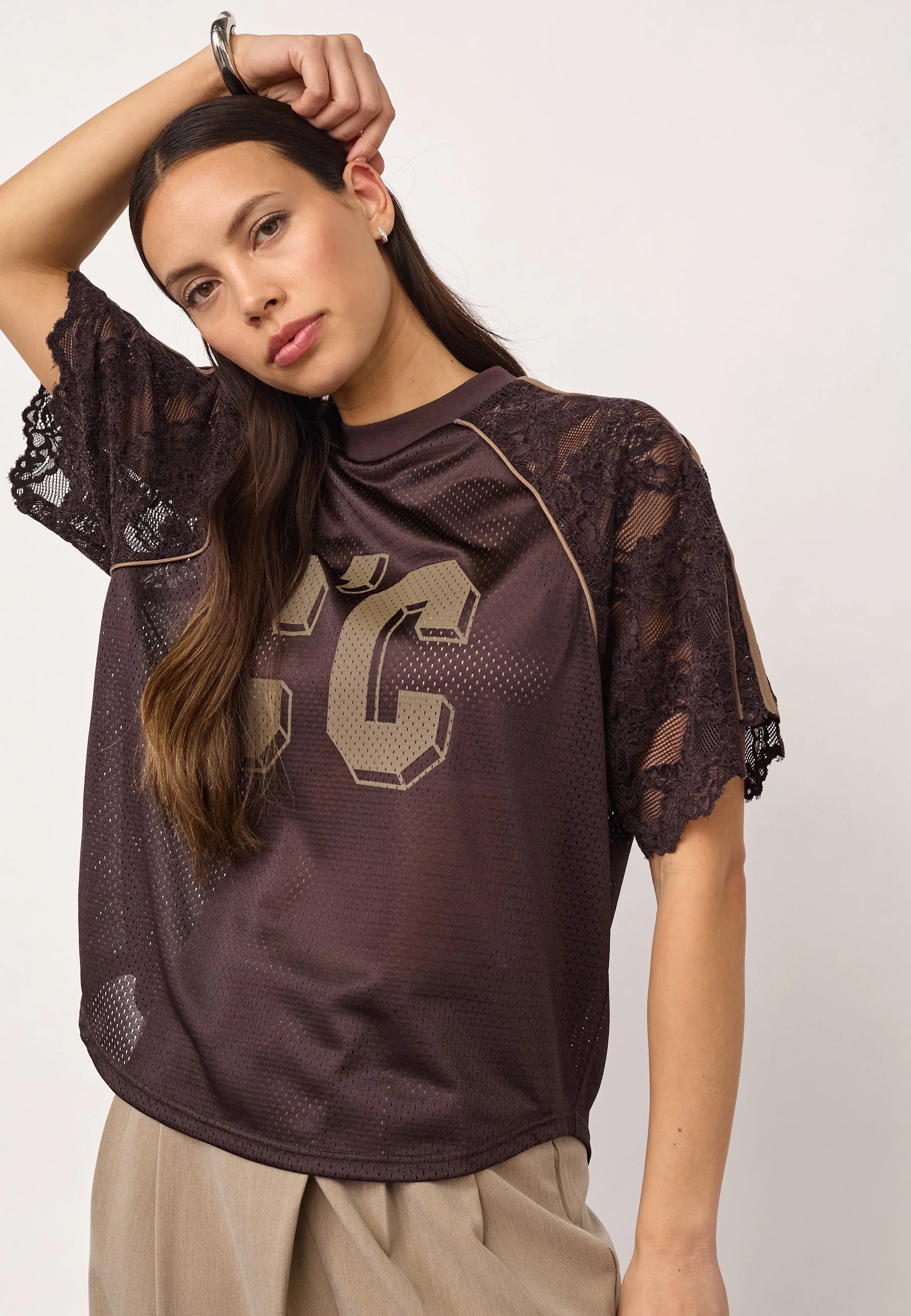 TreyCC Logo Lace Tee