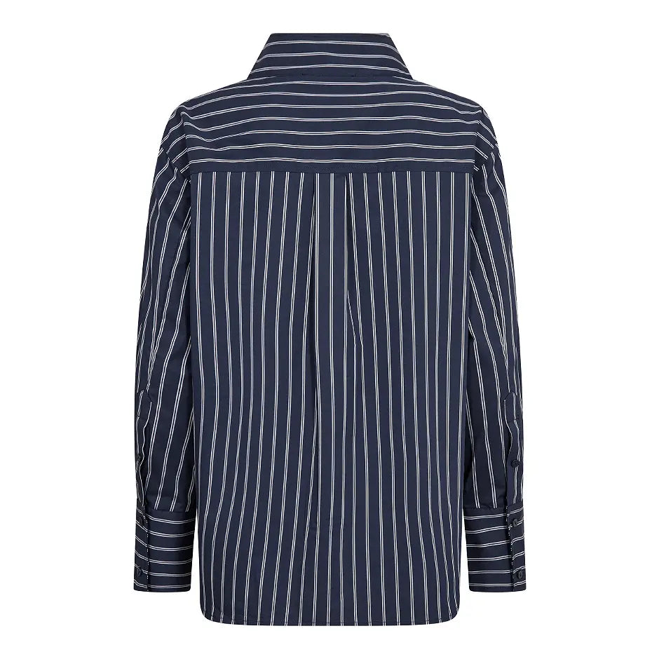 Somo Stripe Funnel Neck Shirt