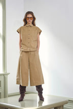 EvelynCC Slit Back SS Shirt