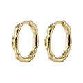 EDDY organic shaped medium hoops gold plated