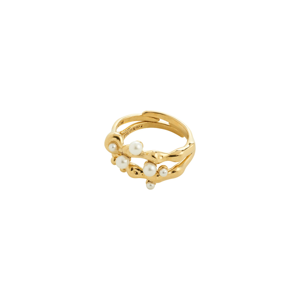 HADLEY rings, 2-in-1 set, gold-plated