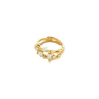 HADLEY rings, 2-in-1 set, gold-plated