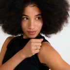 HADLEY rings, 2-in-1 set, gold-plated