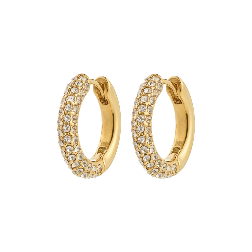 Tatum medium hoops gold plated
