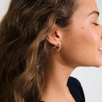 Tatum medium hoops gold plated
