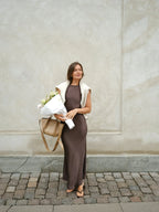 Celinie heavy sateen dress