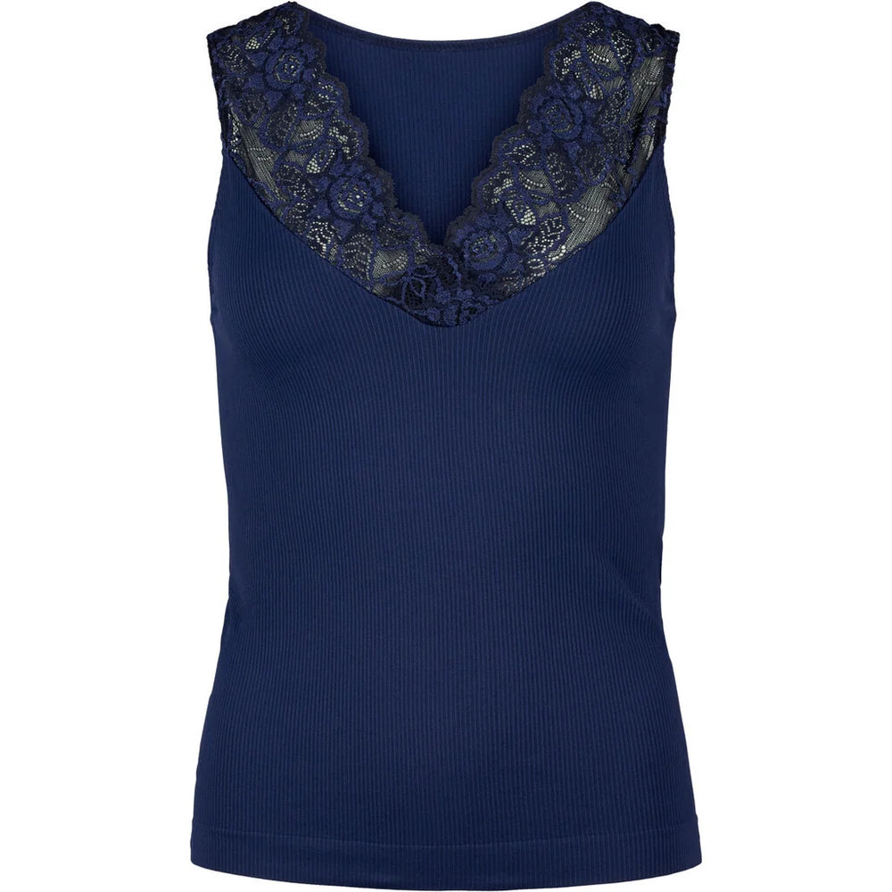 Belen Rib V-lace Topje