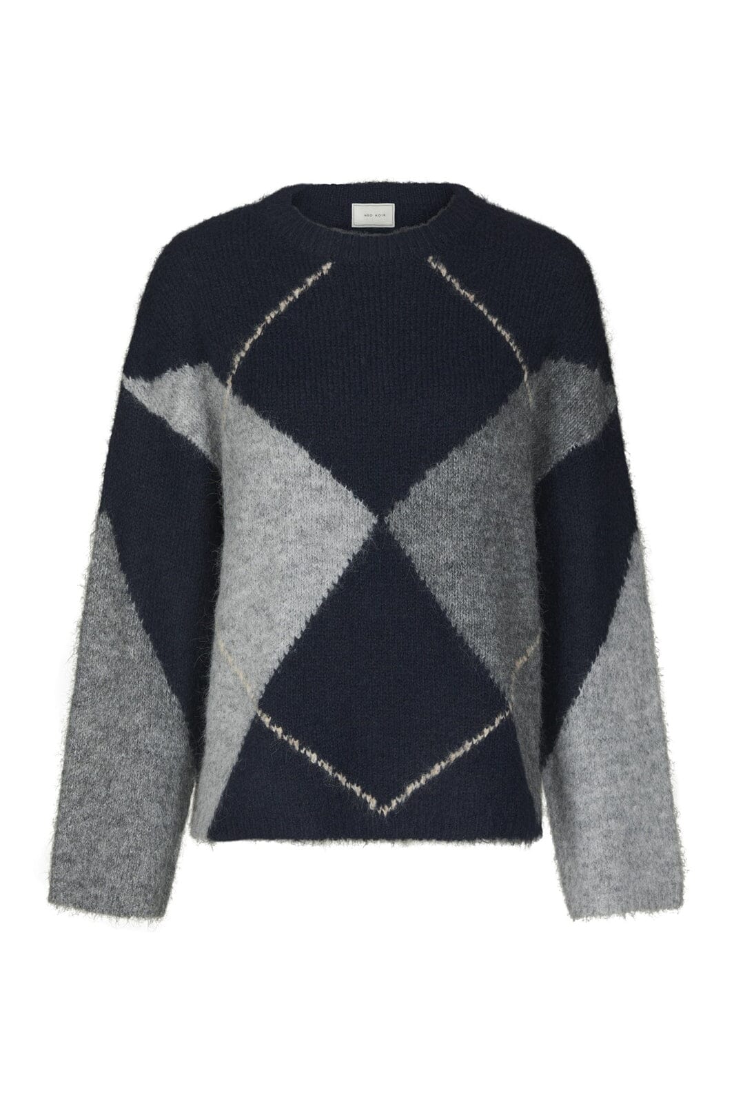 Inga Check Fluff Knit Blouse