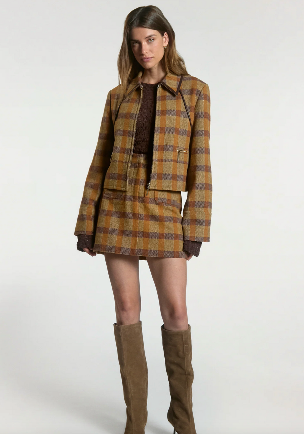 Solin Brown Check