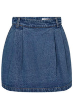 Denim pleat skirt