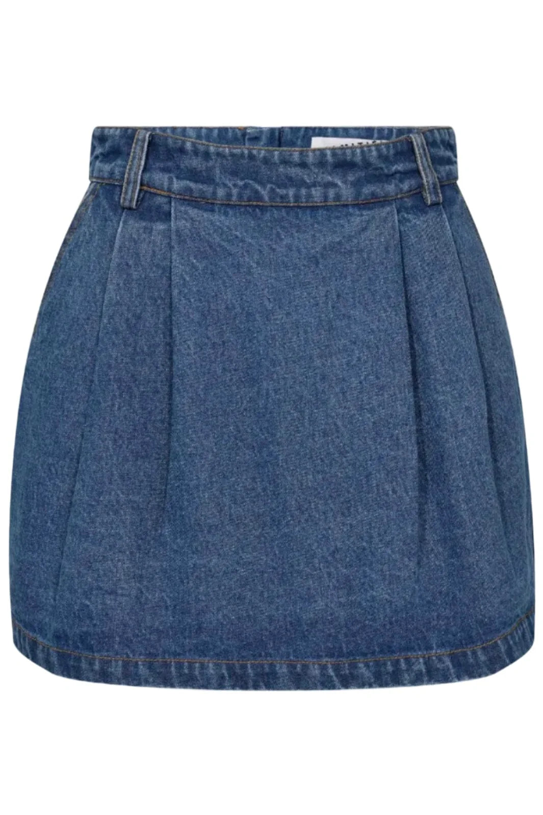Denim pleat skirt