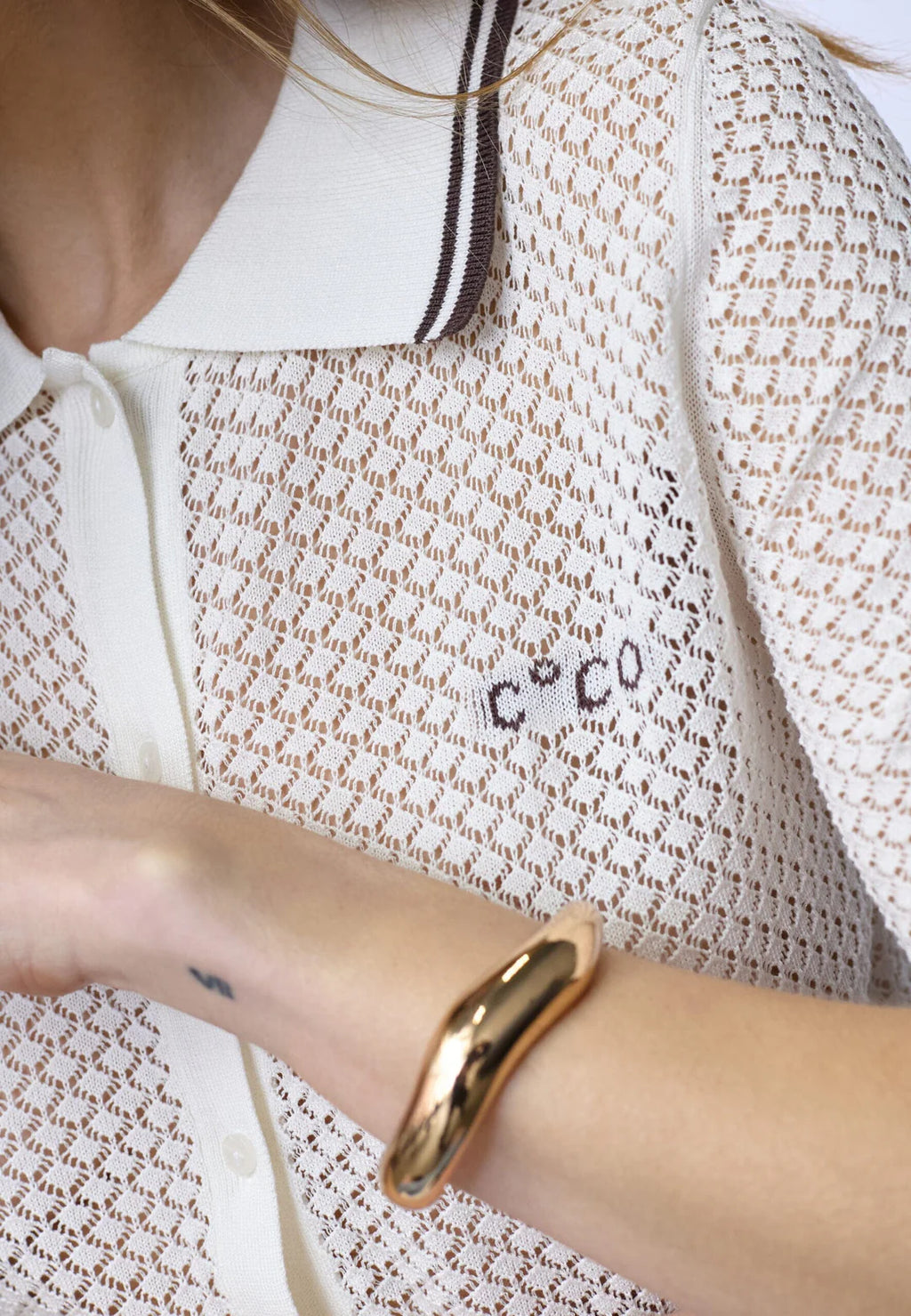 LueCC pointelle SS Cardigan
