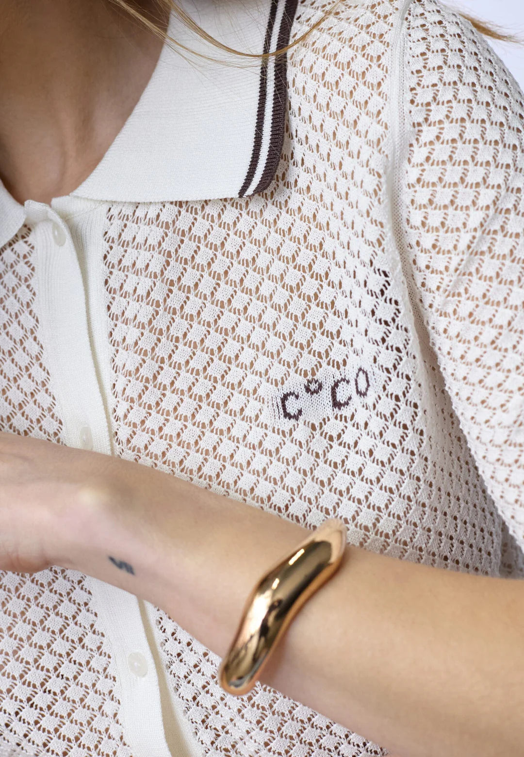 LueCC pointelle SS Cardigan