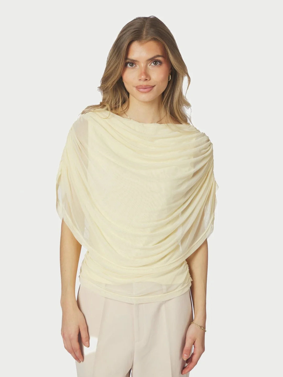 Cottuna Drapy Mesh Top