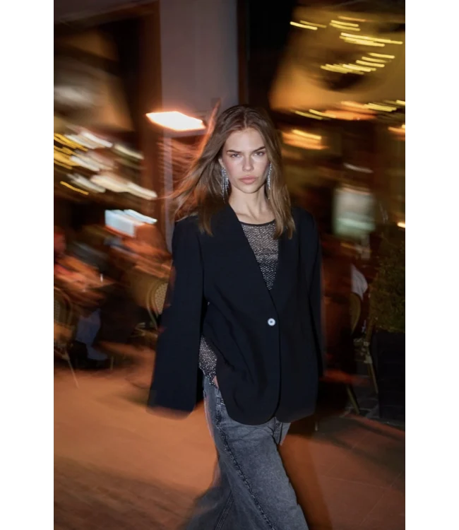 Vola Cape Button Blazer